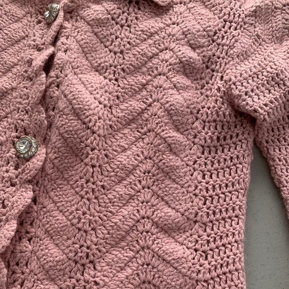 Pink Cropped Cardigan - Picture 2 of 6
